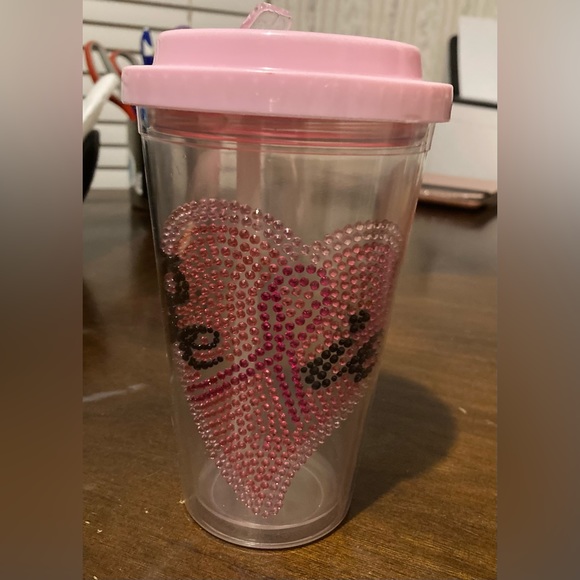 NWT Hard Instulated Cup Breast Cancer Ribbon Believe inside it - Picture 5 of 6
